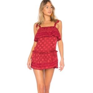 TULAROSA CHELSEA BABYDOLL DRESS in Poppy Dot